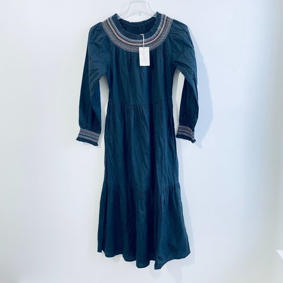 Universal Thread Medium Womens Balloon Long Sleeve Tiered Smocked Neck Dress - Picture 4 of 7